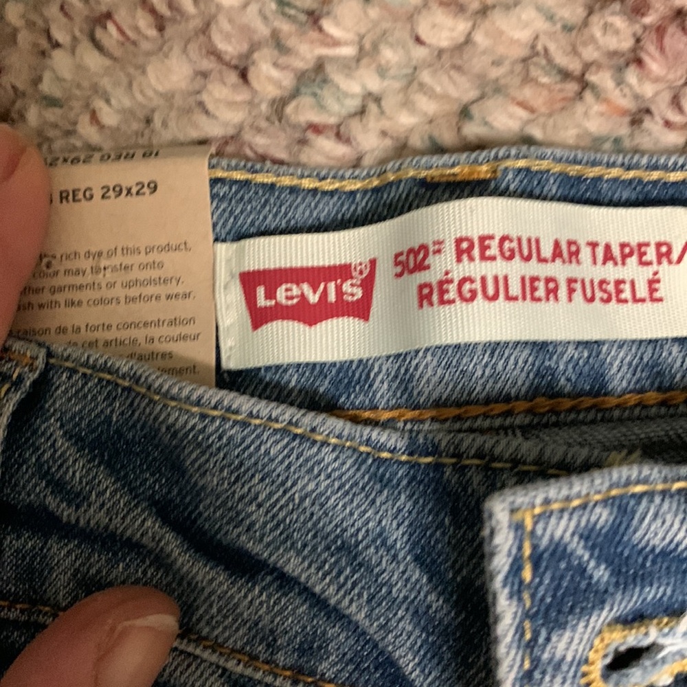 Levi's Blue Distressed Ankle Jeans - Picture 5 of 10